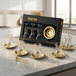Тиамо сет за чај од 18 дела Дајмонд – 120 ml, златен