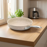 Тава со гранитна облога и челична рачка – беж, 26 cm, 2,5 L