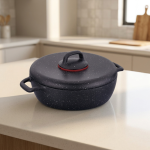 Ниско тенџере со гранитна облога и капак – 24 cm, 2,5 L