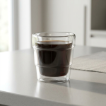 Ниска стаклена чаша со прстен под работ 250 ml – проѕирна