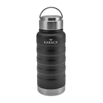 Спортски термос 530 ml – црн со ребрест дизајн