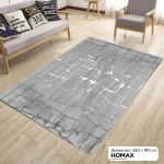 Тепих со мотив на испукан камен 180×280 cm – сив