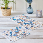 Сет од 2 подлоги Стоун со печатени камчиња – 60×100 + 50×60 см