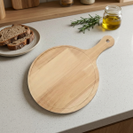 Тркалезна даска за пица и сервирање со рачка – 45 cm