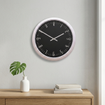 Ѕиден часовник модерен – розево-бел, R50 cm