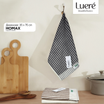 Пешкир Luere на пруги - антрацит сив, 35×75 см
