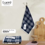 Пешкир Luere каро - темно син, 34×75 см