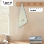 Пешкир Luere со извезен грб - светло зелен, 35×75 см
