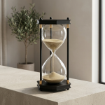 Декоративен песочен часовник со дрвена рамка 24×12 см