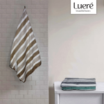 Пешкир за бања Luere со кафеави пруги 70×140 см