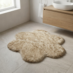 Декоративна патека вештачко крзно – камел, 60×60 см