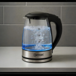 Стаклен електричен бокал 1,8 л 2000W – црн