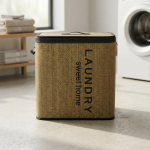 Кош за алишта со натпис LAUNDRY – платно, голема