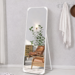 Огледало на потпирач со бела рамка – 47×157 см