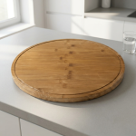 Тркалезна бамбусова табла за сервирање – ~35 cm