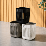 Корпа за алишта од плетено PVC јаже – кружна, 22,5×30 см