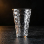 Сет чаши со точкеста текстура – проѕирни, 315 ml, 6 парчиња